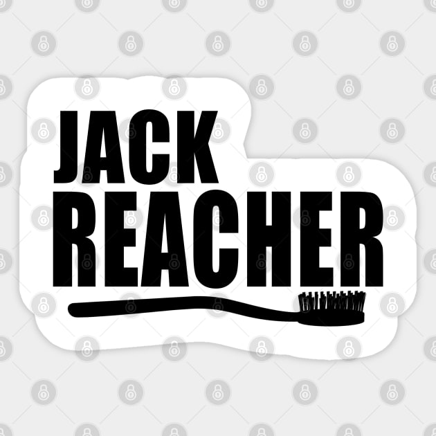 Reacher toothbrush Sticker by RetroVania